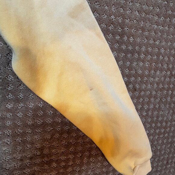 Polo Ralph Lauren Women's Big Pony Fleece Hoodie Yellow Sweatshirt Size M Fitted - Picture 5 of 10